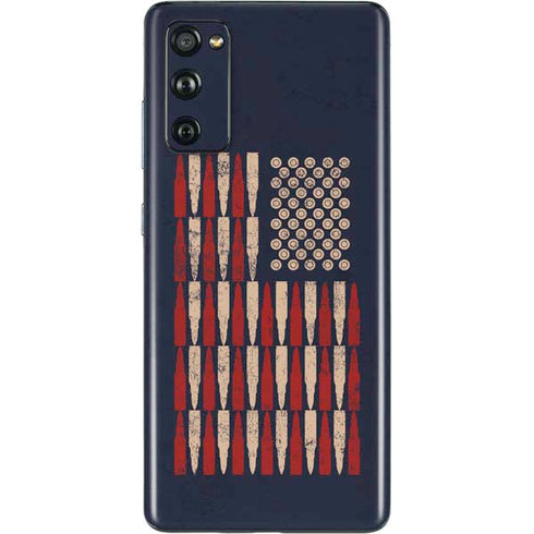 Blue Bullet American Flag Galaxy S20 Fan Edition Skin